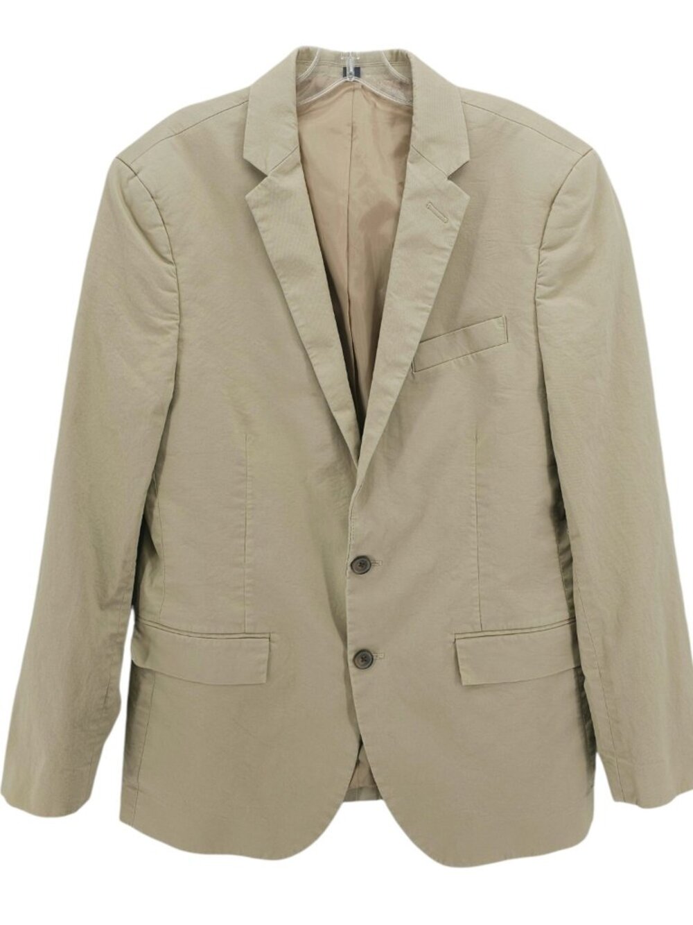 J CREW Thompson Blazer Jacket Cotton Blend Stretch Beige Size 40R